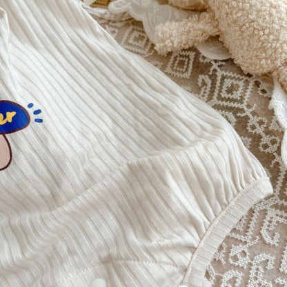 Combinaison mignonne à motif ours pour bébés et tout-petits - 90 % coton, fine et respirante, idéale pour l'été