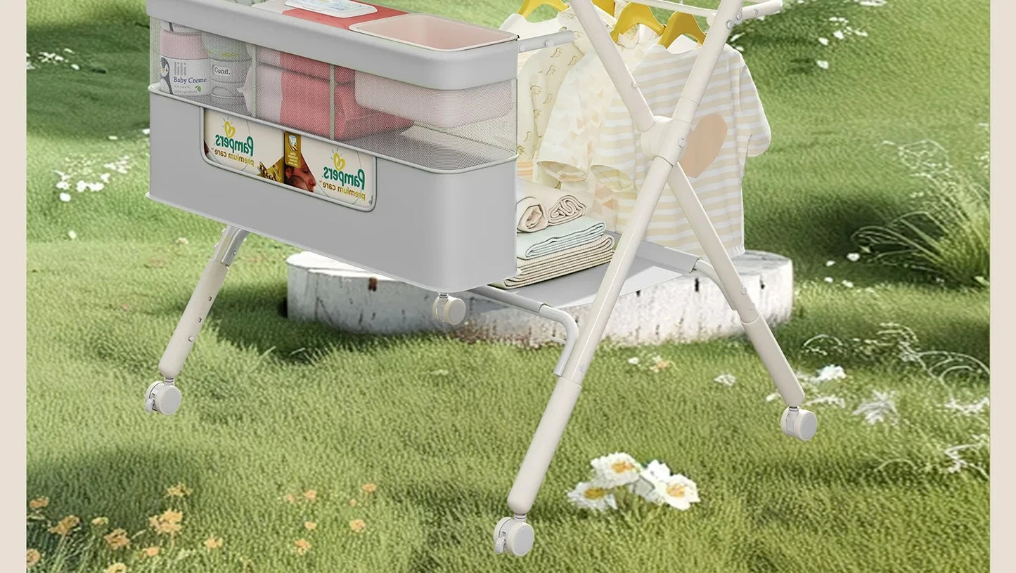 Baby Multifunctional Nursing Table, Foldable Diaper Table, Baby Bathing and Touching Table, Newborn Baby Diaper Changing Table