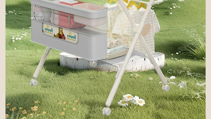 Baby Multifunctional Nursing Table, Foldable Diaper Table, Baby Bathing and Touching Table, Newborn Baby Diaper Changing Table