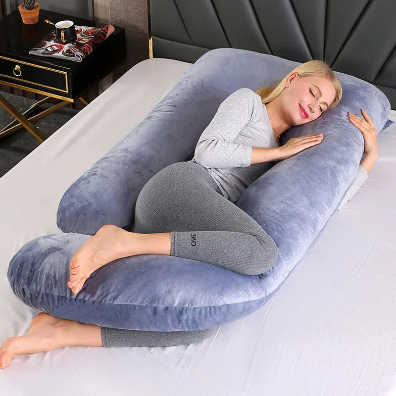 3kg 6.6lb J Pregnancy Pillow for Pregnant Women Sleep Nursing Maternity Full Body Support for Back Belly Hip Leg Removable Cover