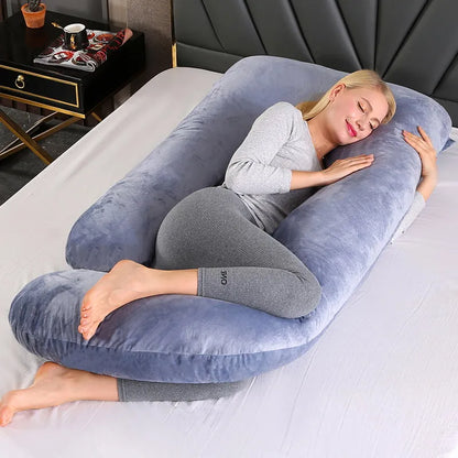 3kg 6.6lb J Pregnancy Pillow for Pregnant Women Sleep Nursing Maternity Full Body Support for Back Belly Hip Leg Removable Cover