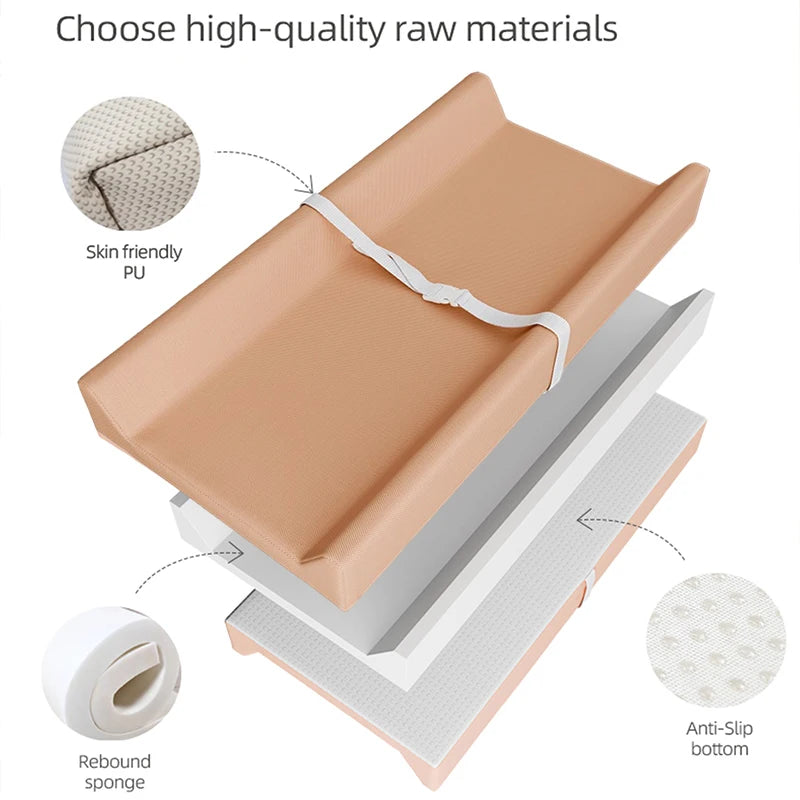 Portable Baby Changing Diaper Pad for Newborn Nappy Changing Table with Safety Strap Wipeable Soft Infant Nursing Mat Baby Stuff