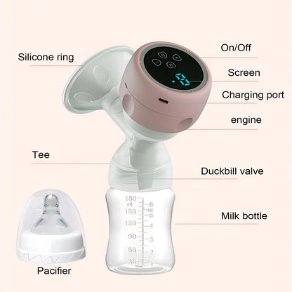 Tire-lait électrique 2 en 1 pour bébé, tire-lait portable, tire-lait, biberon, fournitures post-partum