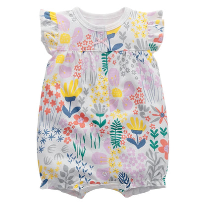 Body d'été pour nouveau-né, barboteuse pour garçons et filles, vêtements 100 % coton pur, body doux à manches courtes pour tout-petits