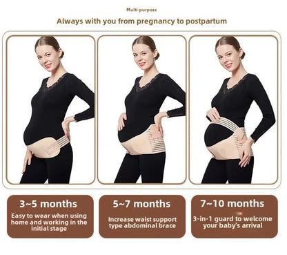 Ceinture de maternité 3 en 1, bande de soutien pour la grossesse avec bande ventrale pour soulager la douleur et la récupération post-partum, ceinture réglable