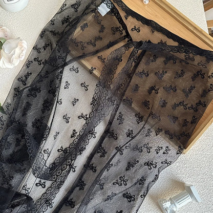 Jupe Harajuku à lacets superposés en dentelle pour femme