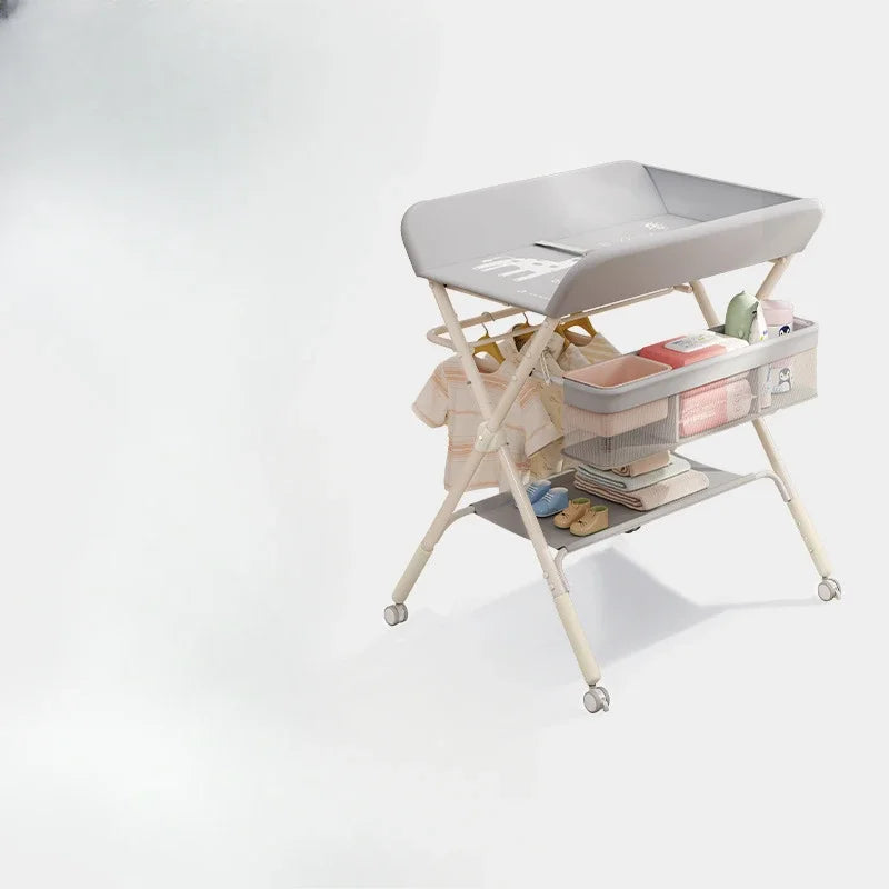 Baby Multifunctional Nursing Table, Foldable Diaper Table, Baby Bathing and Touching Table, Newborn Baby Diaper Changing Table