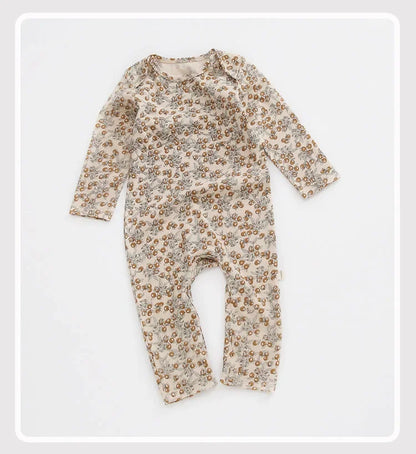 0-24M Nouveau-né Enfant bébé Garçons Filles Vêtements Printemps Imprimé Barboteuse Mignon Doux Coton Combinaison Manches Longues Coton Automne Bébé Tenue