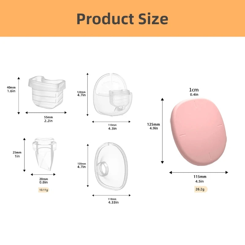 Bride 5 en 1, diaphragme en silicone et collecteur de lait, valves à bec de canard, corne pour tire-lait électrique S21 S18, accessoires de remplacement