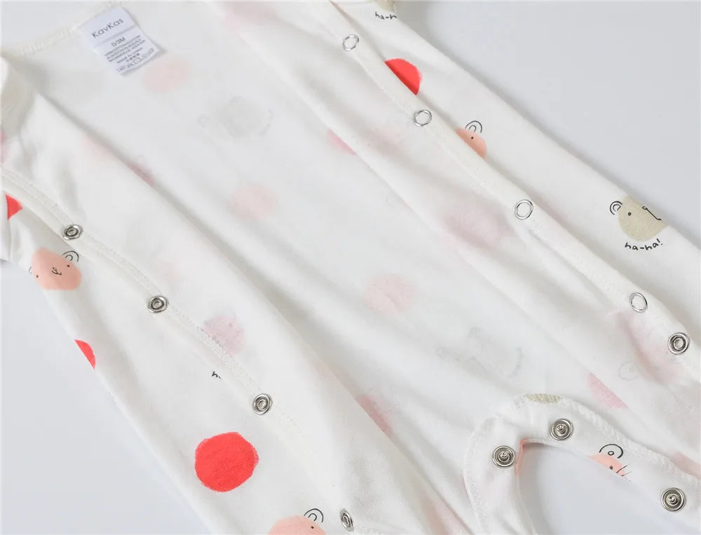 Barboteuse à pois pour bébé fille, lot de 3 pièces, 0 à 12 mois, joli vêtement printemps-automne à manches longues