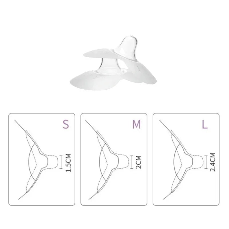 Lot de 2 protège-mamelons d'allaitement en silicone souple