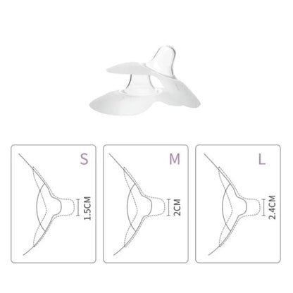 Lot de 2 protège-mamelons d'allaitement en silicone souple