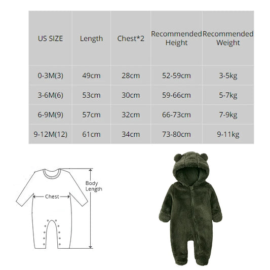 Barboteuse d'hiver épaisse en coton pour bébé, combinaison chaude à manches longues pour fille de 0 à 24 mois, pyjama à capuche en polaire pour nouveau-né garçon, 2025