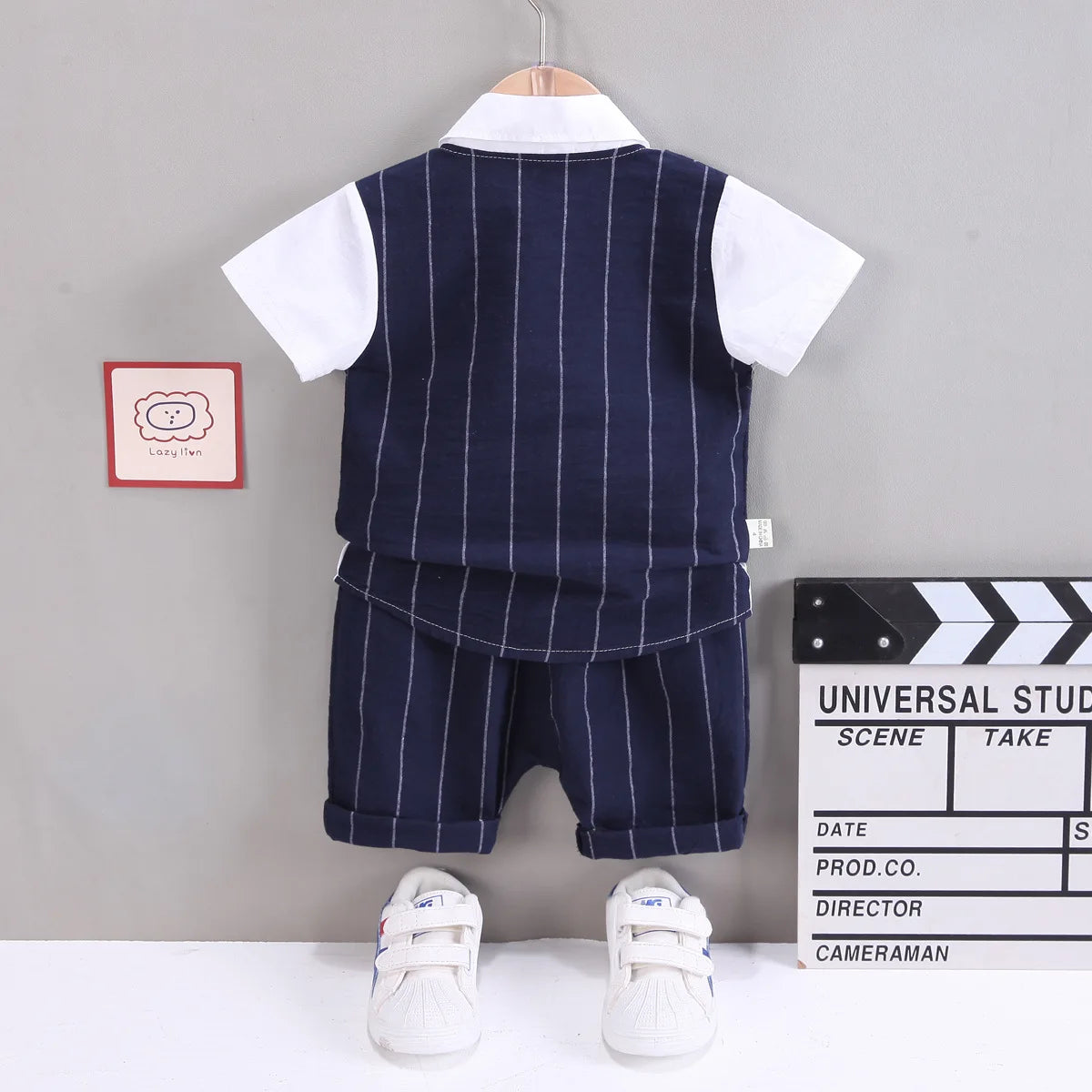Ensembles de vêtements pour bébés IENENS pour garçons, robe formelle, chemise d'été + short, tenues à manches courtes pour enfants, vêtements de fête d'anniversaire pour tout-petits