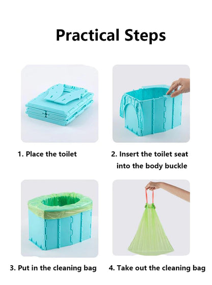 Portable Potty Child Travel Baby Pot Foldable Children's Potty Training Seat Easy to Clean Toilet Child Potty Training Seat
