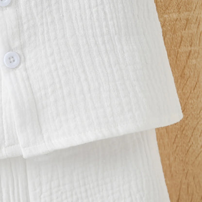 Ensemble de vêtements d'été 2 pièces pour enfants, tenue de sport décontractée avec poches, t-shirt en coton, vêtements mignons, couleur unie, vêtements de détente