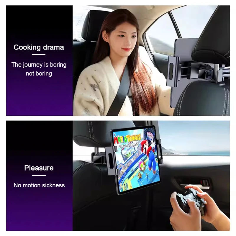 Kids Rear Seat Ipad Holder Car Seat Back Storage Hook for Phone Ipad Support Travel Child Baby Watching Cartoon Headrest Bracket