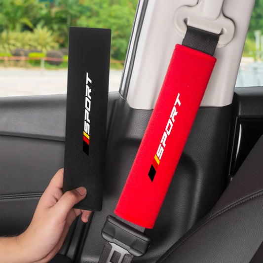 Total of 2 Pcs Universal Comfort Car Seat Belt Pads with Plush Softness - Safety Shoulder Strap Cushions for Vehicle Use