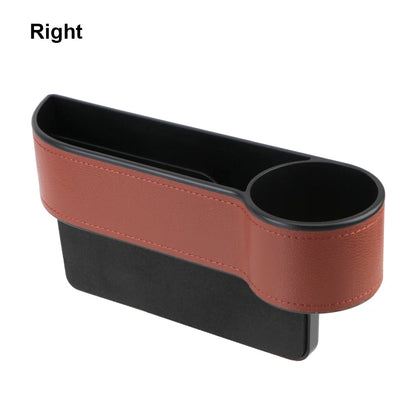 Car Organizer Seat Gap Slit Box With Charging Hole Leather Car Seat Gap Storage Box