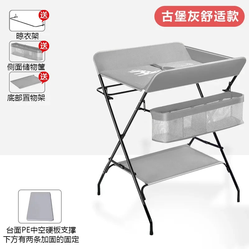 Multi-functional Baby Care Table, Newborn Baby Touch Table, Baby Diaper Changing Portable, Foldable Washable Bath Stand