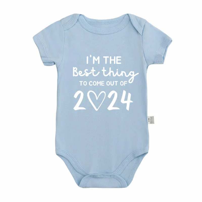 Je suis la meilleure chose 2024 Vêtements pour nouveau-né Body d'été en coton blanc pour nourrissons Barboteuse à manches courtes pour garçons et filles