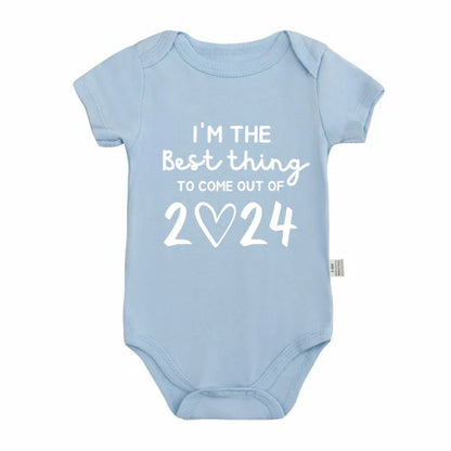 Je suis la meilleure chose 2024 Vêtements pour nouveau-né Body d'été en coton blanc pour nourrissons Barboteuse à manches courtes pour garçons et filles