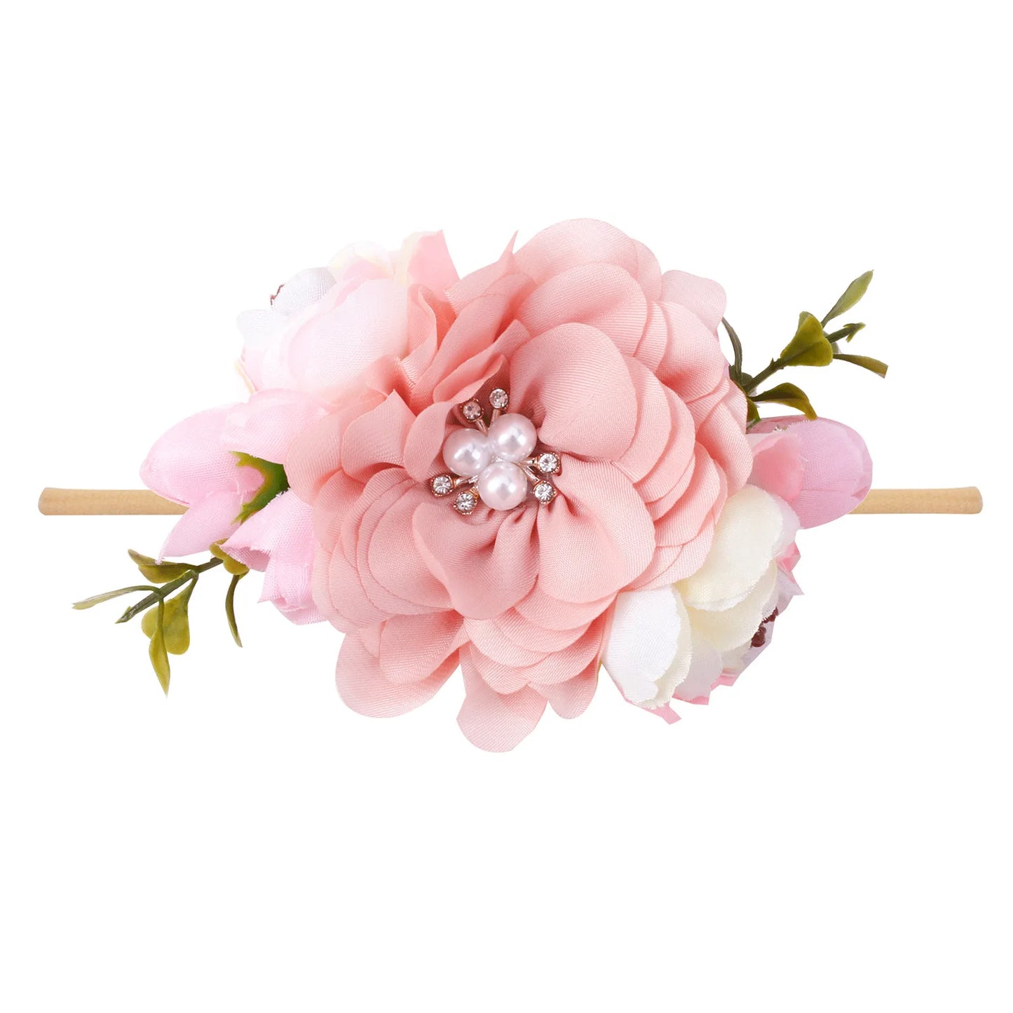 Baby Princess Flower Headband Girl's Floral Head Band Girl Flower Fontanelle Hair Dressing Headbands with big flower for party