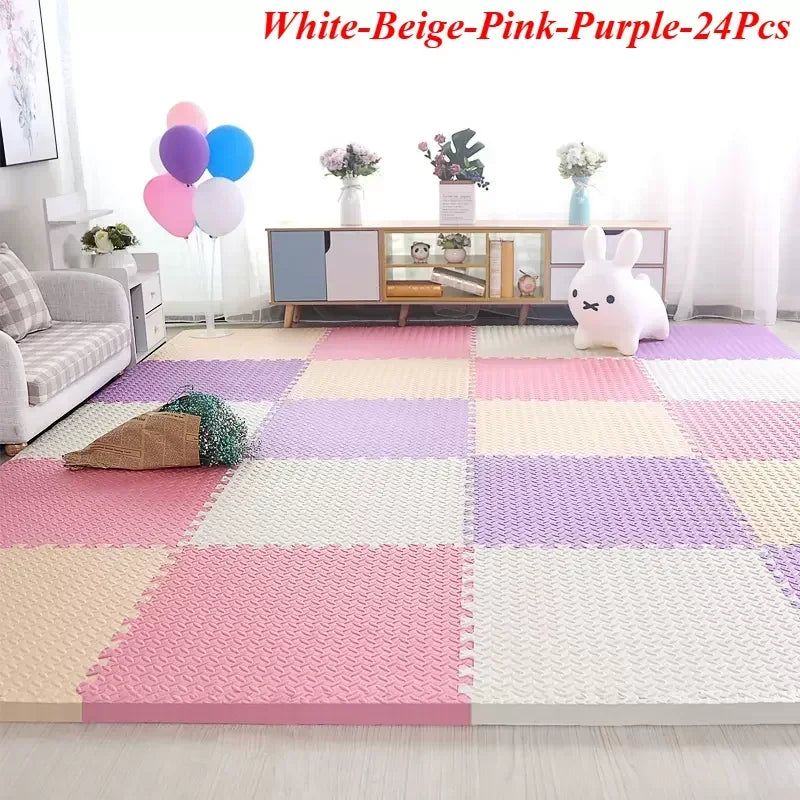30×30x1.0cm Anti-slip Thickening Puzzle Mat Carpet for Baby Children's Room Game Playing Activity & Livingroom & Bedroom