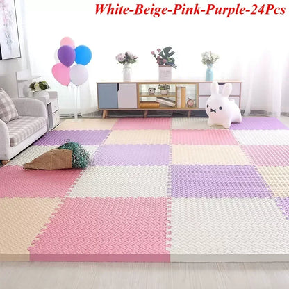 30×30x1.0cm Anti-slip Thickening Puzzle Mat Carpet for Baby Children's Room Game Playing Activity & Livingroom & Bedroom