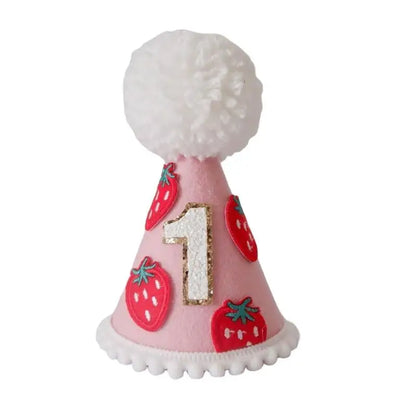 Felt Celebration Party Caps Birthday Hat for One Year Birth Celebration