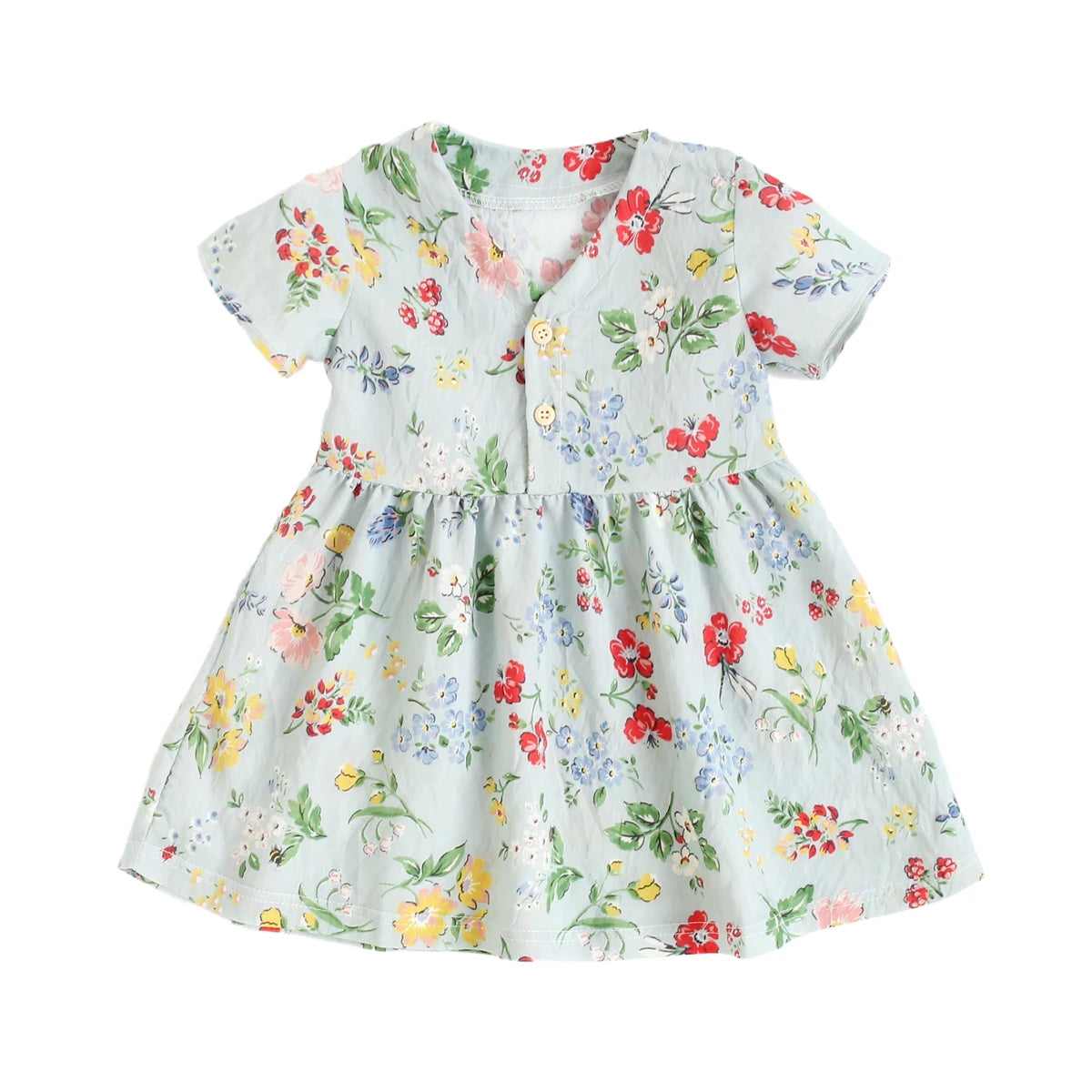Robe d'été à manches courtes en coton pour petites filles, tenue de vacances, Sanlutoz Notely
