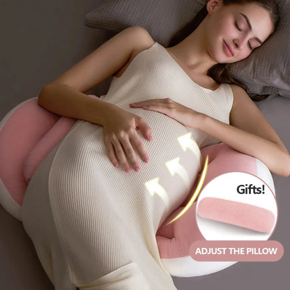Oreiller de grossesse ergonomique pour dormeurs latéraux Coussin de soutien de grossesse Protection de la taille Soulage la pression abdominale et dorsale
