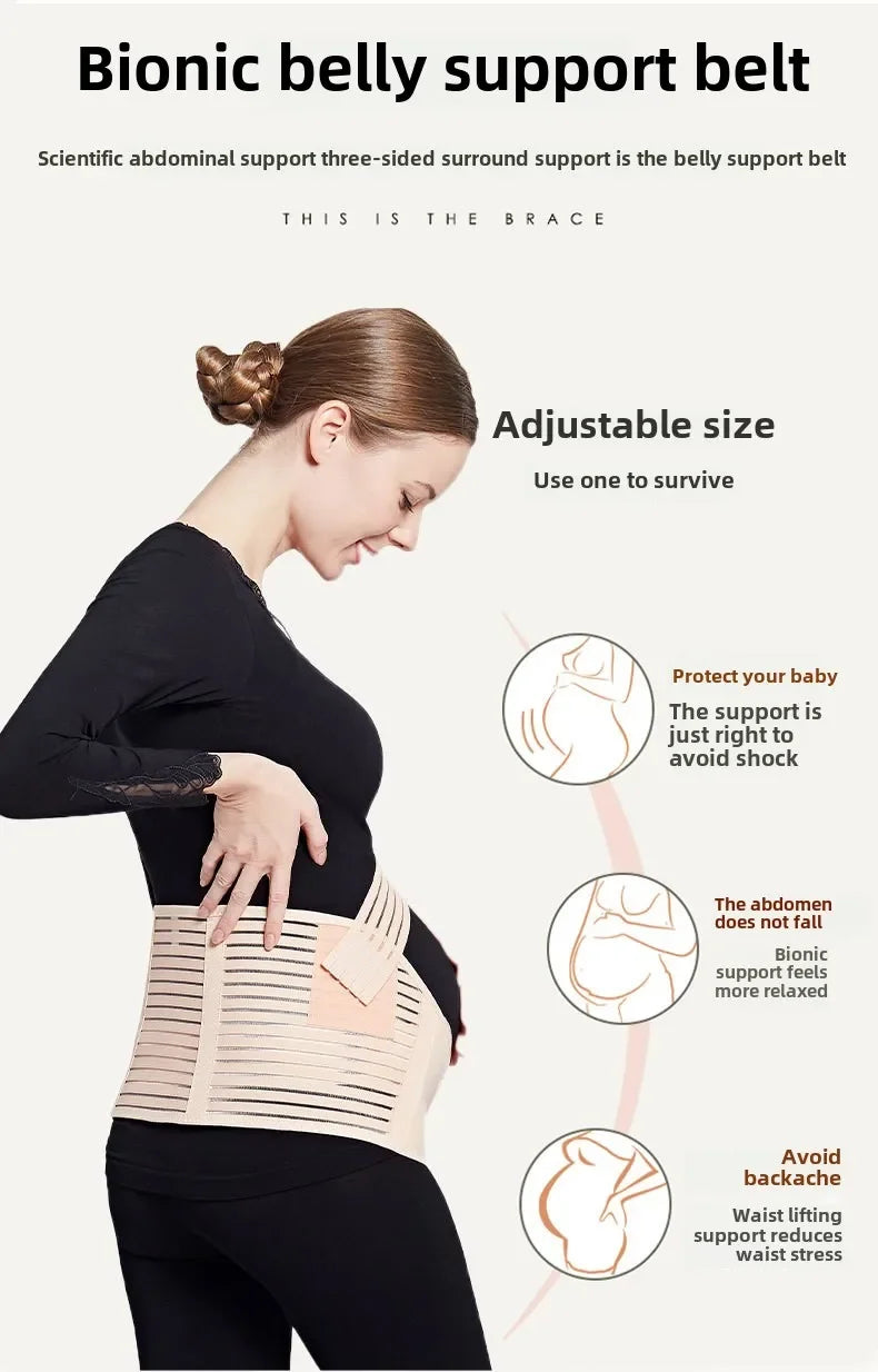 Ceinture de maternité 3 en 1, bande de soutien pour la grossesse avec bande ventrale pour soulager la douleur et la récupération post-partum, ceinture réglable