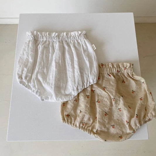 Été coréen bambin filles bloomers floraux coton lin shorts nouveau-né bébé garçons filles pantalons courts PP pantalons couvre-couches
