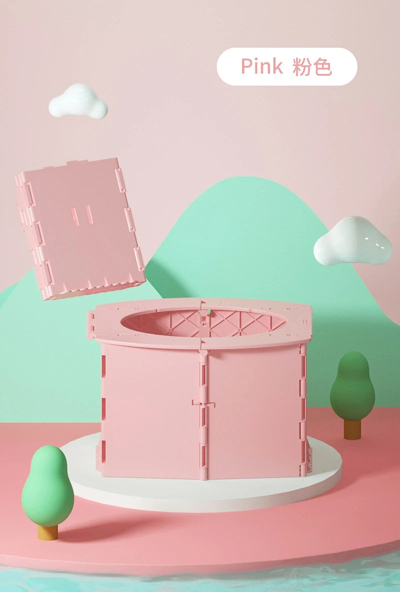 Portable Potty Child Travel Baby Pot Foldable Children's Potty Training Seat Easy to Clean Toilet Child Potty Training Seat