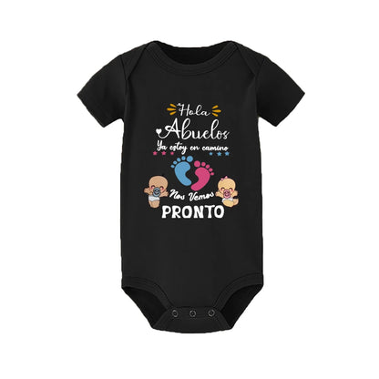 J'ai hâte de vous rencontrer grand-mère et grand-père, body pour bébé, annonce de grossesse, barboteuse, vêtements de révélation de bébé pour grands-parents