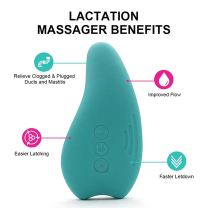 Masseur d'allaitement chauffant pour l'allaitement, l'allaitement, le pompage du lait, les canaux obstrués, la mastite, l'engorgement et l'écoulement du lait