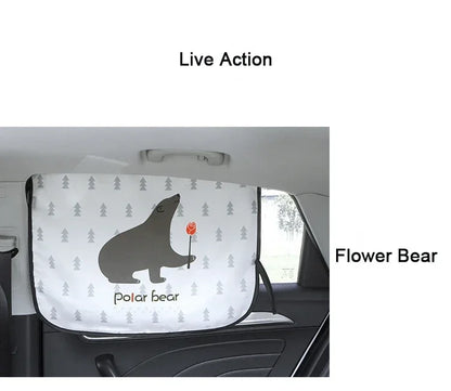 Cartoon Universal Side Window Sunshade UV Protection For Baby Children Car Magnetic Curtain In The Car Window Sunshade Cover