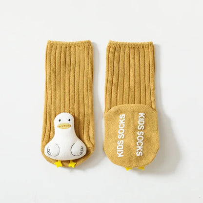 Chaussettes bébé, jolies chaussettes de dessin animé pour enfants, antidérapantes, pour filles et garçons, chaussettes de sol pour tout-petits, printemps-automne, mignonnes, accessoires pour nouveau-nés
