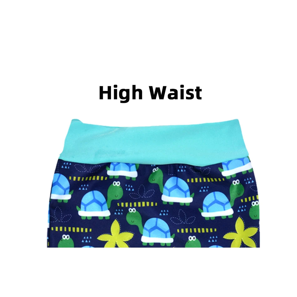Eezkoala Newborn Baby Leakproof Swimming Diaper Baby Swimwear Boys Girls  Printed Cloth Diapers  High Waist Swimming Nappies