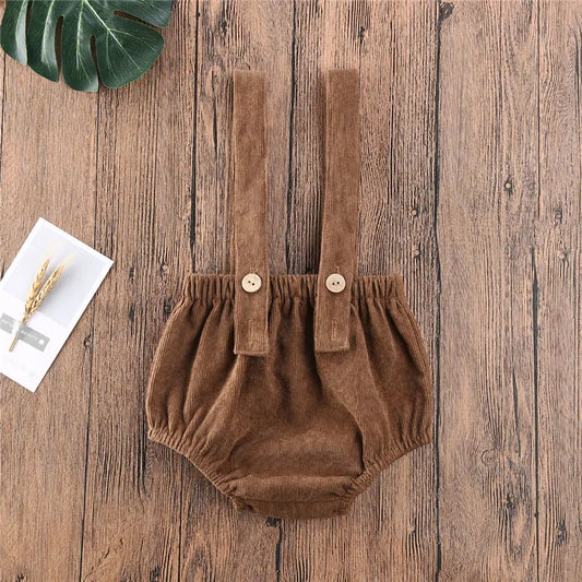 Short d'été à bretelles pour bébé de 0 à 24 mois, salopette ajustable avec bretelles boutonnées, short ample, barboteuse pour fille et garçon