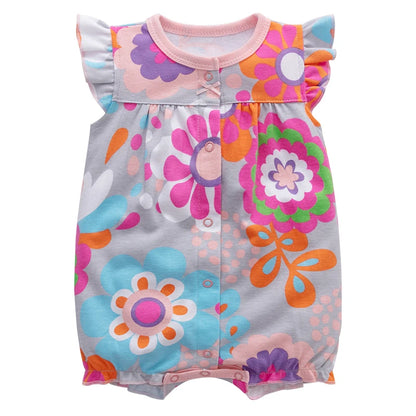 Body d'été pour nouveau-né, barboteuse pour garçons et filles, vêtements 100 % coton pur, body doux à manches courtes pour tout-petits