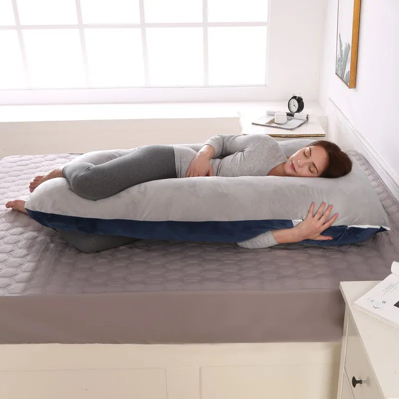 Coussin de grossesse 120 x 70 cm pour femmes enceintes, coussin moelleux pour la grossesse, la maternité, l'allaitement et le sommeil, livraison directe