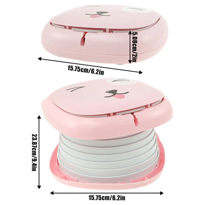 Travel Potty for Kids Toddler ABS Plastic Portable Potty with Stable Anti-slip Bottom Sturdy Curve Design Foldable Potty with