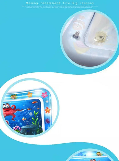 Summer Inflatable Water Mat PVC Playmat Toddler Activity Play Center Water Mat for Babies Early Education Developing Summer Toy