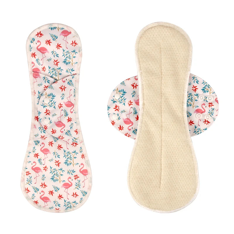 Lot de 2 serviettes hygiéniques lavables en coton pour femme, réutilisables, pour flux abondant, pour la nuit et la journée