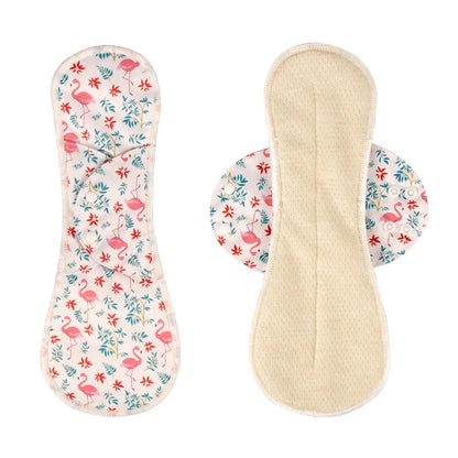 Lot de 2 serviettes hygiéniques lavables en coton pour femme, réutilisables, pour flux abondant, pour la nuit et la journée