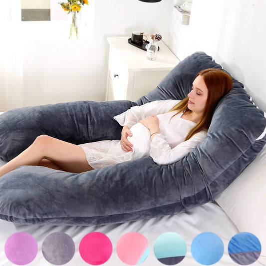 Coussin de grossesse 120 x 70 cm pour femmes enceintes, coussin moelleux pour la grossesse, la maternité, l'allaitement et le sommeil, livraison directe