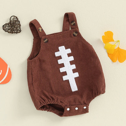2024-05-29 Lioraitiin 0-12M Nouveau-né Bébé Garçons Filles Salopette Sans Manches Football Broderie Barboteuses Nouveau-Né Été Automne Tenue