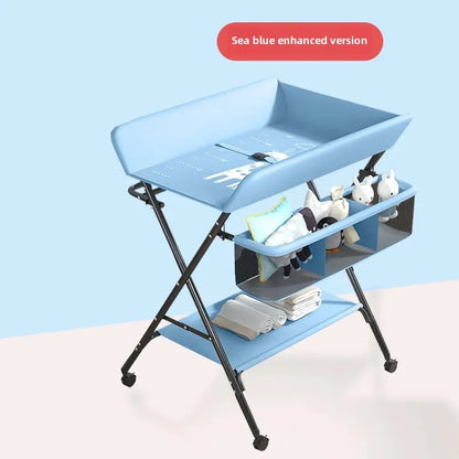 Multi-functional Baby Care Table, Newborn Baby Touch Table, Baby Diaper Changing Portable, Foldable Washable Bath Stand
